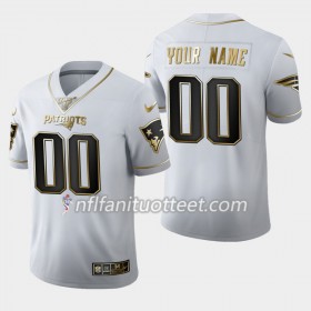 Miesten New England Patriots NFL Pelipaita Custom Nike Valkoinen Golden Edition 100th